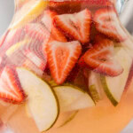 close up of strawberry sangria
