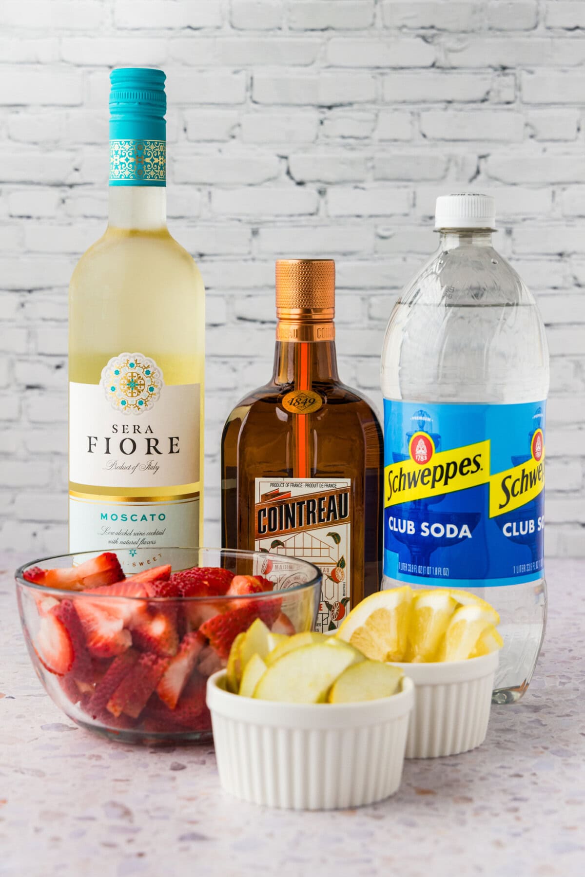 ingredients for strawberry sangria