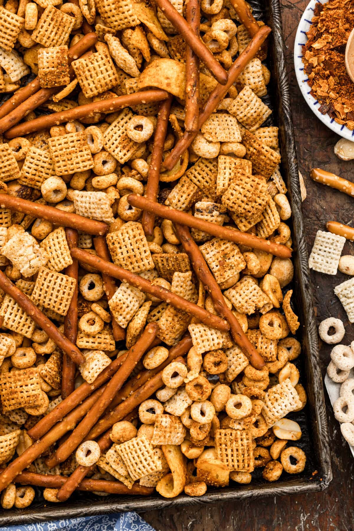 pan of Taco Chex Mix