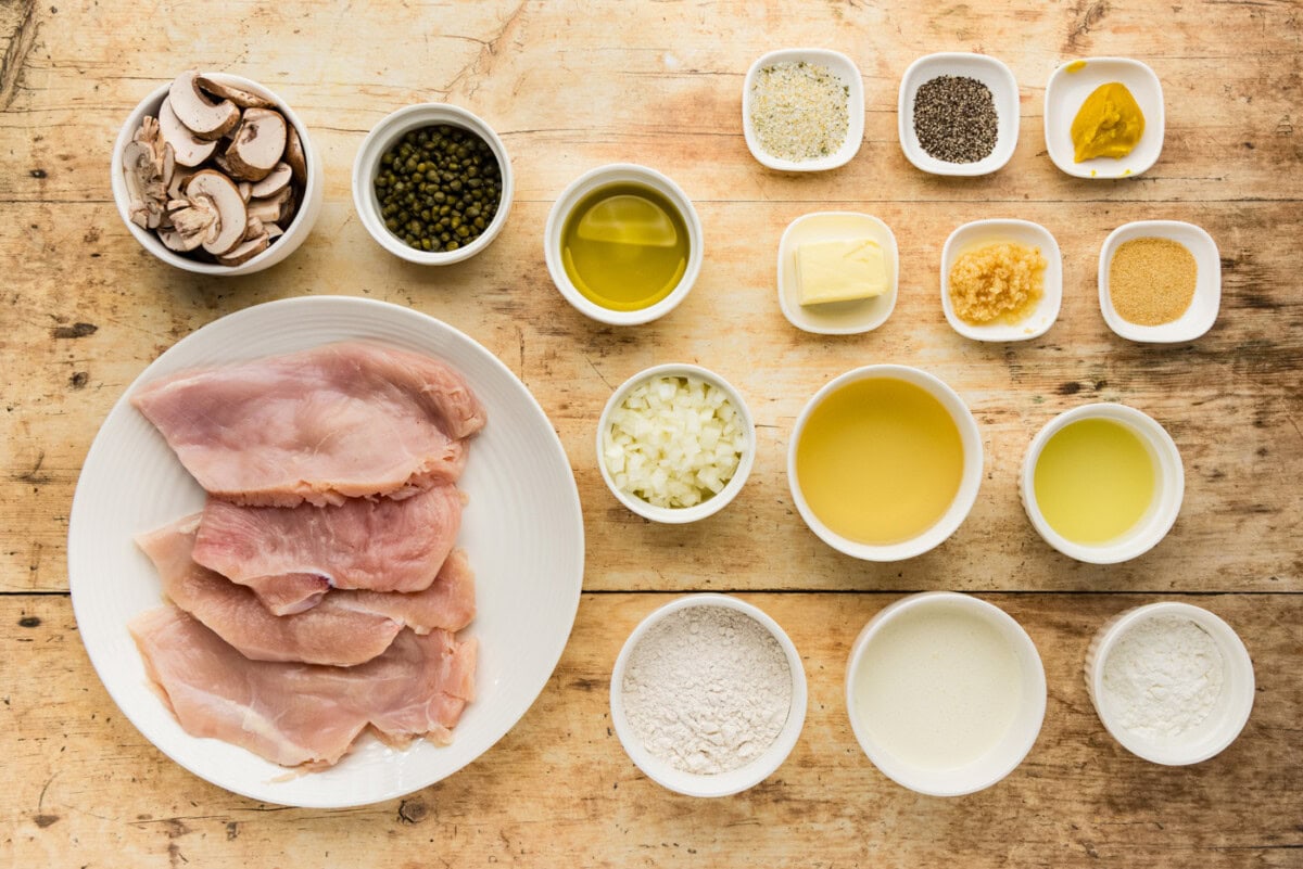 ingredients for Chicken Scallopini