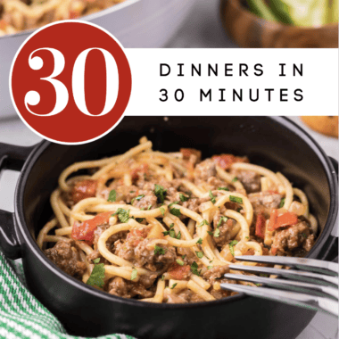 PHOTO OF TACO SPAGHETTI WITH TEXT OVERLAY