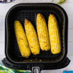 corn on the cob in an air fryer basket