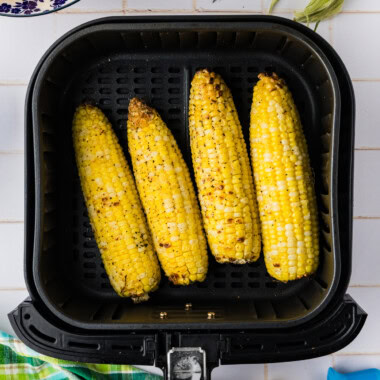 corn on the cob in an air fryer basket