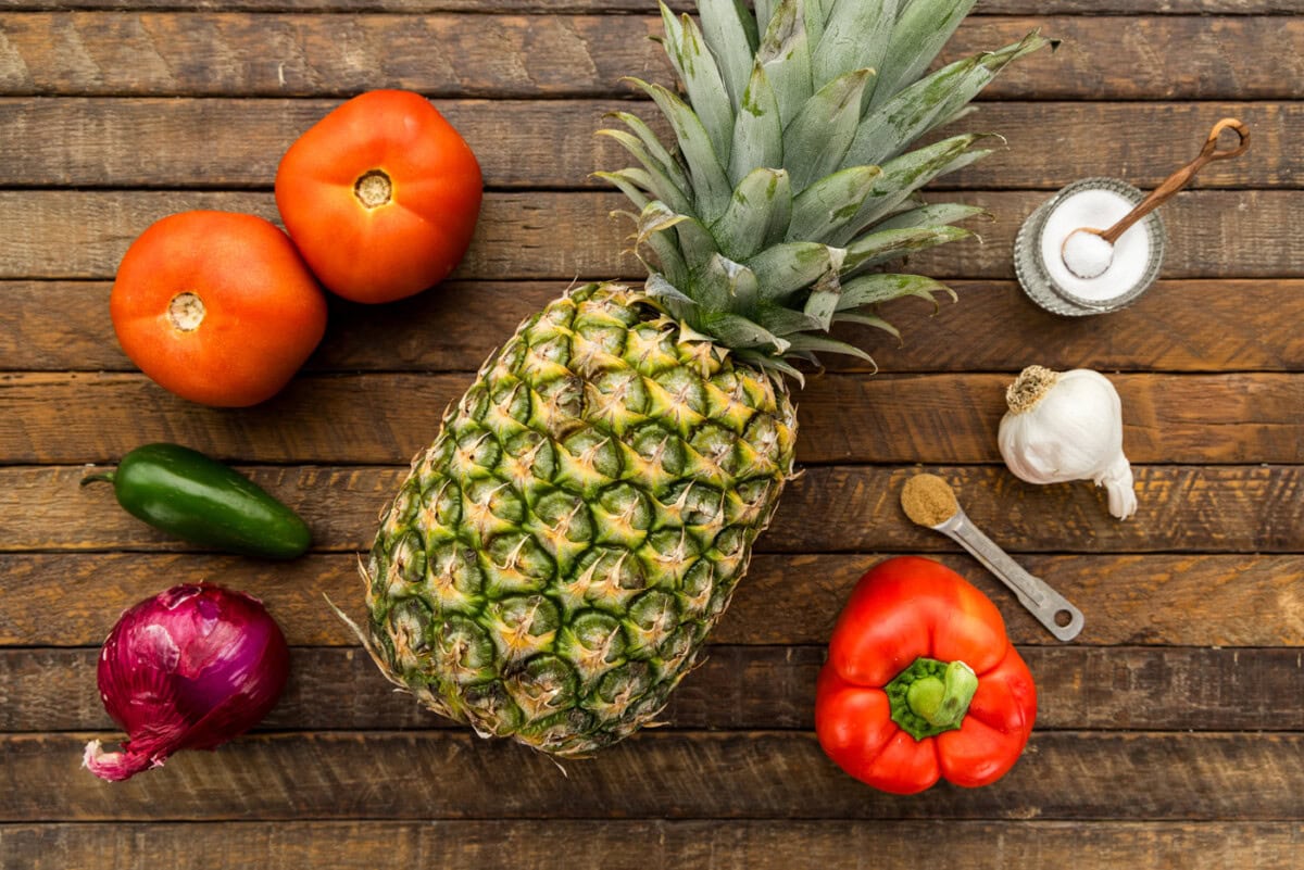 ingredients for Pineapple Salsa