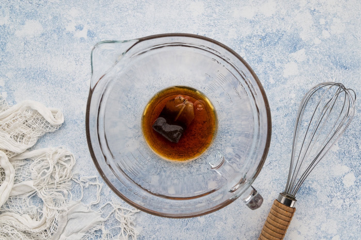 tea bag in bowl