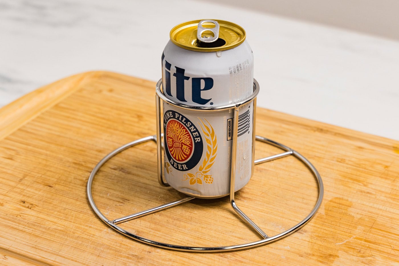 beer can on beer can chicken holder