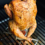 smoked beer can chicken on smoker
