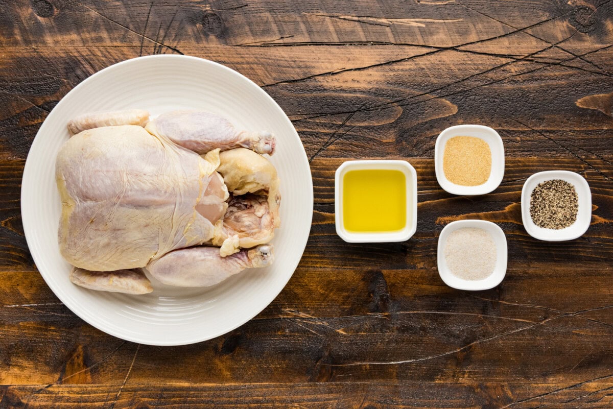 ingredients for smoked beer can chicken