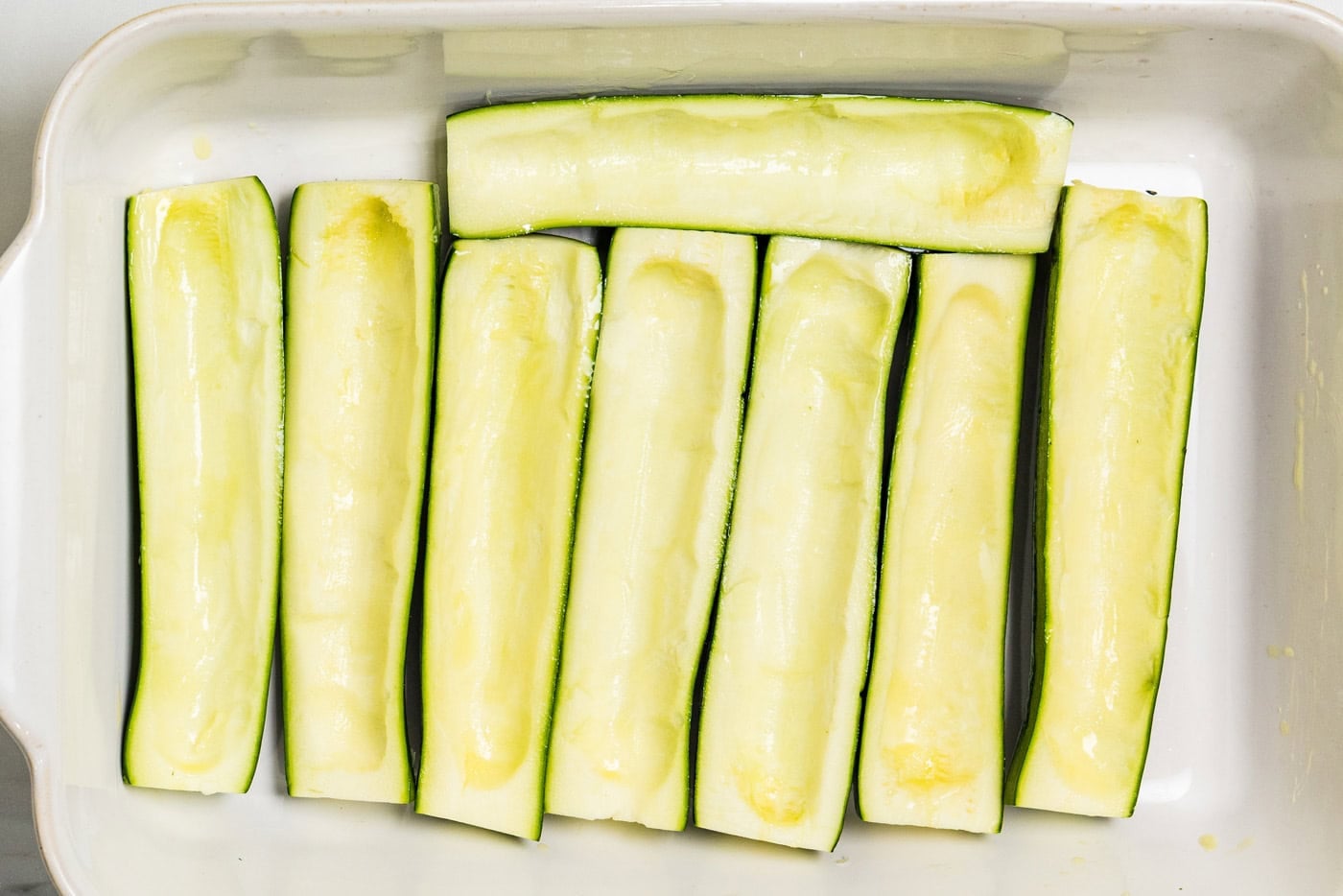 cored zucchinis