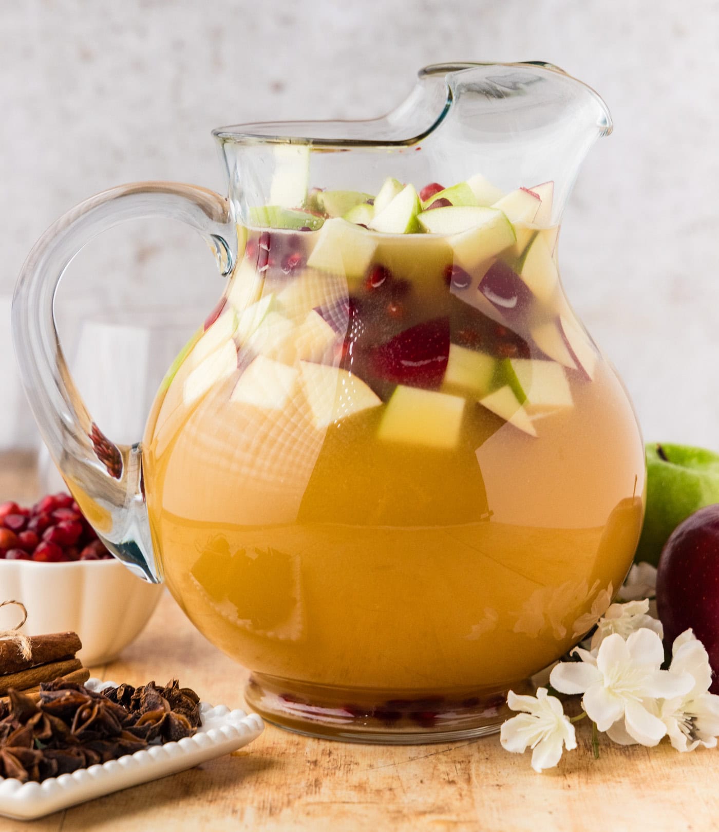 pitcher of Apple Cider Sangria