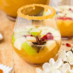Apple Cider Sangria in a wine glass