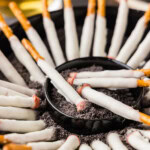 close up angle shot of Halloween Cigarette Pretzels