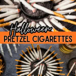 collage of pretzel cigarettes with text overlay